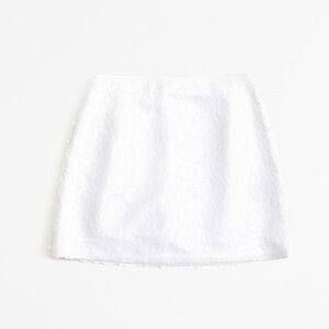 Abercrombie & Fitch White Sequin Skirt NWT